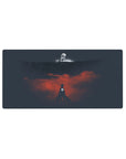 Mouse pad featuring Colossal Titan, 32x16 inches, with Eren Yeager facing Wall Maria destruction for an intense, cinematic effect.