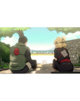 Anime desk pad featuring Shikamaru and Temari from Naruto, 40x20 inches, in a serene, sunlit scene under trees.