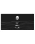 Mouse pad featuring black-and-white moonlit wave horizon design, 32x16 inches, perfect for adding a calm, artistic touch to your desk setup.
