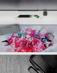 Striking 36x16 desk pad highlights Zero Two's dynamic spirit with bold strokes for fan admiration