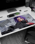 Konan in the rain design on 40x20 desk pad perfect for fans of Naruto's unique and powerful characters