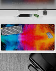 32x16 inches mouse pad with colorful cosmic explosions, bringing dynamic creativity and bold color to your workspace.