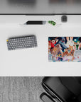 Small-sized 14x10 mouse pad with festival design adds playful One Piece energy to any desk or workspace