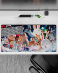 Bold 32x16 mouse pad combines Straw Hats' charm with cute bunnies for impactful and cheerful visuals