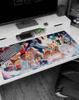 Festival-themed Straw Hat Pirates design on 40x20 mouse pad perfect for celebrating One Piece's joyful moments