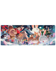 Compact Straw Hat Pirates mouse pad 32x12 with Luffy Zoro Chopper theme for sleek and stylish desk decor