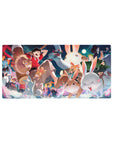 Straw Hat Pirates mouse pad 32x16 featuring Luffy Zoro Chopper in festival scene for dynamic gaming setups