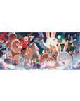 Straw Hat Pirates mouse pad 36x16 with Luffy Zoro Chopper and bunnies for immersive anime-inspired decor