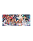 Streamlined Straw Hat Pirates mouse pad 28x12 featuring Luffy Zoro Chopper for bold and fun workspace flair