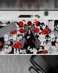 40x20 inches desk pad with Itachi Uchiha, capturing the powerful Sharingan and his difficult choices for his brother and village in Naruto.