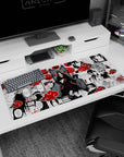 Artistic 36x16 inches desk pad with Itachi Uchiha, capturing his emotional journey and the impact of his sacrifices in Naruto.