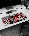Anime mouse pad 32x16 inches featuring Persona 5 Royal characters like Joker, Kasumi, and Futaba in vibrant collage.