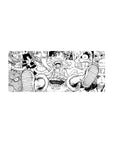 Mouse pad featuring Luffy's Gear 5 transformation from One Piece, 28x12 inches, showcasing his strength and playful energy in a manga style.