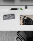 14x10 inches mouse pad with Guts in his iconic pose, featuring his giant sword and dark cloak, ideal for bringing intensity and raw power to your workspace.