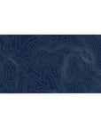 Desk pad featuring delicate contour lines on a deep navy blue backdrop, 40x20 inches, perfect for adding minimalist sophistication and modern style to your workspace.