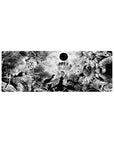 Compact 32x12 inches mouse pad featuring the Black Sun and demons from the Berserk Eclipse, ideal for adding haunting intensity to smaller desks.