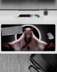 32x16 inches mouse pad showcasing Kaguya Ōtsutsuki, surrounded by a celestial light halo, exuding her divine power from Naruto.