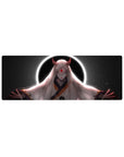 Compact 32x12 inches mouse pad featuring Kaguya Ōtsutsuki, with her celestial form and divine energy, perfect for Naruto fans.