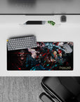 Compact 28x12 mouse pad highlights Ainz Ooal Gown's dark fantasy theme with powerful ally visuals