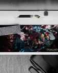 Striking 36x16 desk pad highlights Ainz Ooal Gown's commanding aura and dark fantasy appeal for enthusiasts