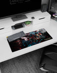 Dynamic Ainz Ooal Gown artwork on 28x12 mouse pad perfect for fans of Overlord's intense anime legacy