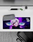 Compact yet detailed 28x12 inch mouse pad showcasing Gojo's unmatched strength for anime-inspired desks