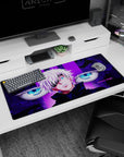 Workspace-ready 36x16 inch desk pad with Satoru Gojo's stunning presence, ideal for Jujutsu Kaisen lovers