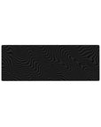 Compact 32x12 inches mouse pad with black wavy pattern, blending monochrome tones and flowing lines for a modern, calming workspace design.