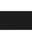 Mouse pad featuring black wavy pattern design, 40x20 inches, with a monochrome palette and flowing lines for a sleek, modern look.
