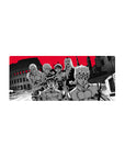 Streamlined Giorno Giovanna desk mat 28x12 featuring black white and crimson for bold workspace flair