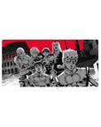 Giorno Giovanna desk mat 32x16 featuring Golden Wind theme for gaming or workspace energy