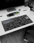 Focus-enhancing design on 32x16 desk mat brings Abstract Topographic's intricate aesthetic to life vividly