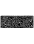 Compact Abstract Topographic desk mat 32x12 with topographic theme for stylish and sleek desk decor