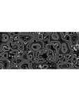 Abstract Topographic desk mat 36x16 with swirling lines theme for immersive creative inspiration and focus