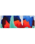 Compact Abstract Swirl Desk Mat 32x12 with colorful theme for sleek and stylish desk decor