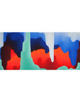 Abstract Swirl Desk Mat 36x16 with colorful swirl theme for immersive inspiration and creative focus