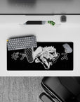 Compact 28x12 mouse pad highlights Gear 5's striking black-and-white design for immersive One Piece vibes