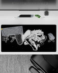 Powerful 32x16 mouse pad combines Luffy's Gear 5 intensity with sleek monochrome design for impact