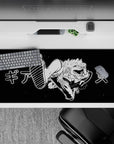 Striking 36x16 desk pad highlights Luffy's Gear 5 vibe with bold contrasts for fan admiration