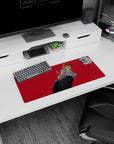 Psychological 28x12 mouse pad with Makima, spiral eyes, eerie hands, and a dark swirling atmosphere, ideal for adding tension to your workspace