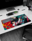 Modern 32x16 inches mouse pad featuring Yoru with red tendrils, golden eyes, and raw carnage for a powerful anime-inspired vibe.