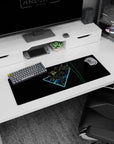 32x12 inches anime mouse pad featuring Gundam Wing Wing Gundam Zero slicing through a black void in a bold pose.