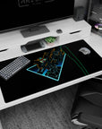 40x20 inches Gundam Wing desk pad showing XXXG-00W0 Wing Gundam Zero slicing through a black void.