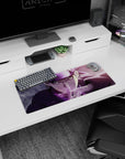 28x12 inches Naruto Uzumaki desk mat mid hand-sign, intense stare, Leaf Village headband, mission-ready.