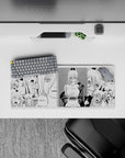 28x12 inches mouse pad with Power, featuring wild expressions, sharp fangs, and a chaotic manga-style design for bold anime fans.