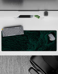 32x12 inches mouse pad with detailed green terrain patterns, blending natural beauty with a creative, modern look for your workspace.