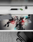 36x16 inches mouse pad with Tokyo Ghoul design, blending crimson splashes, ghoul eyes, and haunting shadows for a powerful, dark aesthetic.