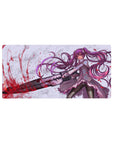Kurome Battle-Ready Mouse Pad 32x16 featuring dramatic lighting for gaming or workspace energy with anime edge