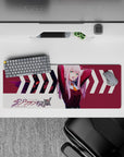 32x12 inches mouse pad with Zero Two from Darling in the Franxx, capturing her captivating pose and vibrant energy.