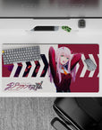 32x16 inches mouse pad with Zero Two from Darling in the Franxx, showcasing her fierce energy and dynamic presence in bold colors.
